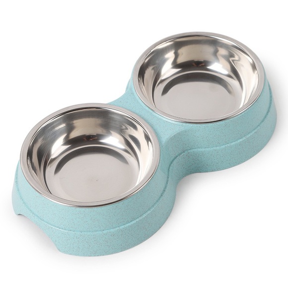 New 30 PCs dog / cat double stainless bowls with plastic stand bundles - Picture 11 of 13